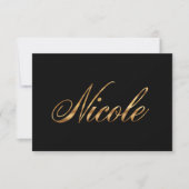 Nicole gold Design Lettering Karte (正面)