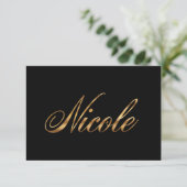 Nicole gold Design Lettering Karte (スタンド正面)
