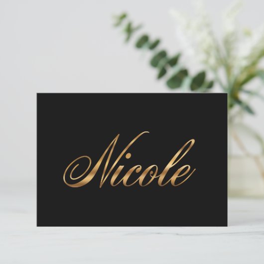 Nicole gold Design Lettering Karte (スタンド正面)