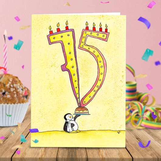 Nicole Janesによる75歳の誕生日お祝いカード カード
