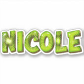 Nicole Name Kiwi Design Aufkleber Sticker シール (正面)