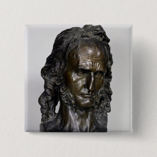 Nicolo Paganini 1830年のバスト 缶バッジ (正面)