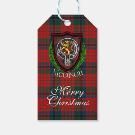 Nicolson Scottish Clan Tartan & Crest ギフトタグ