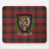 Nicolson Scottish Clan Tartan & Crest マウスパッド (正面)