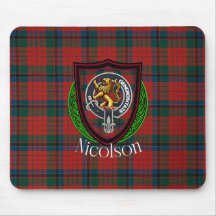 Nicolson Scottish Clan Tartan & Crest