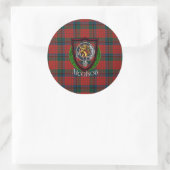 Nicolson Scottish Clan Tartan & Crest ラウンドシール (バッグ)