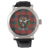 Nicolson Scottish Clan Tartan & Crest 腕時計 (正面)