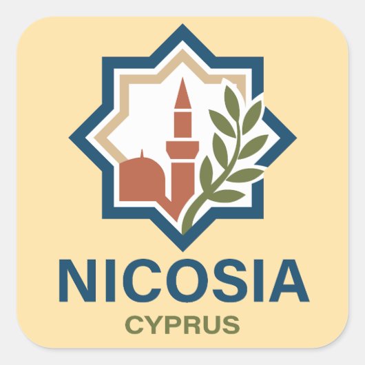 Nicosia Cyprus Mediterranean スクエアシール (正面)