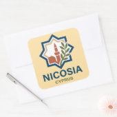 Nicosia Cyprus Mediterranean スクエアシール (封筒)