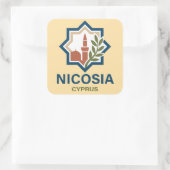 Nicosia Cyprus Mediterranean スクエアシール (バッグ)