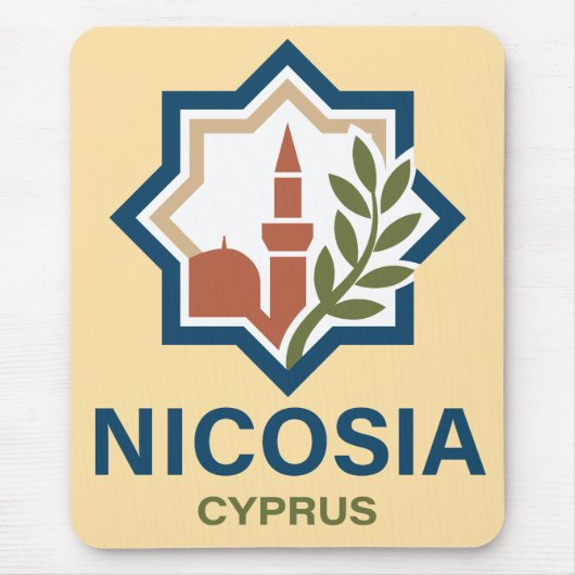 Nicosia Cyprus Mediterranean マウスパッド (正面)