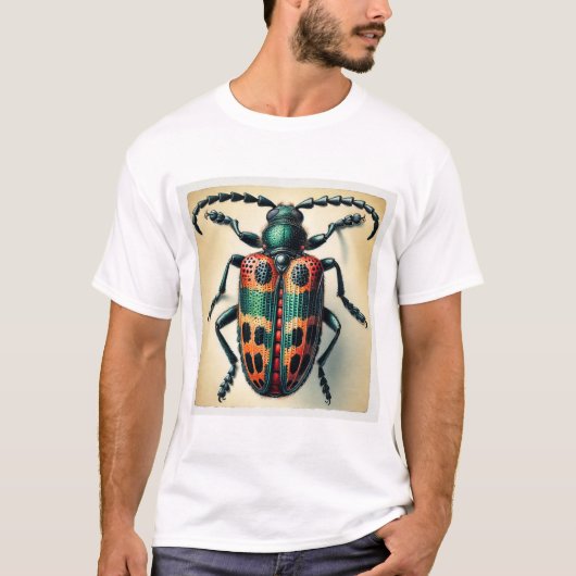 Nicrophorus Beetle 180724IREF230 - Watercolor Tシャツ (正面)