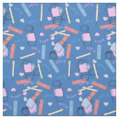 NICUのナースの生地の青 ファブリック (見本)