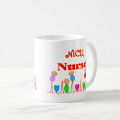 NICUのナース--愛らしいベビーのグラフィック コーヒーマグカップ (正面右)