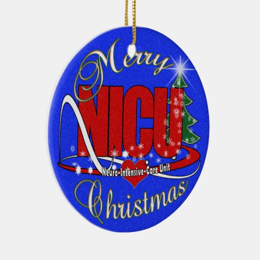 NICUの神経集中的な心配の単位のオーナメントのクリスマス セラミックオーナメント (右)