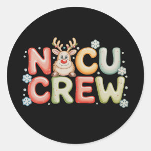 NICUクルー クリスマスライト トナカイ 新生児科 クリスマス ラウンドシール