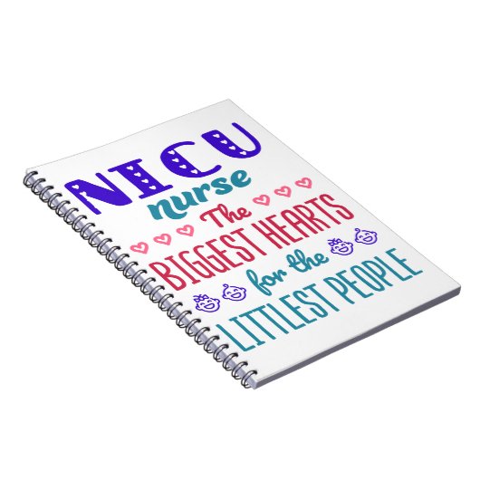 NICUナースの最も小さい人のためのハート ノートブック (右側)