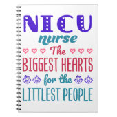 NICUナースの最も小さい人のためのハート ノートブック (正面)