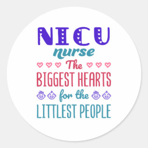 NICUナースの最も小さい人のためのハート ラウンドシール