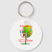 NICUナースギフト、ツリー内の愛らしいベビー キーホルダー (正面)