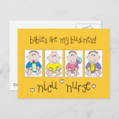 NICUナースギフト「ベビーは私のビジネス」 ポストカード (正面/裏面)