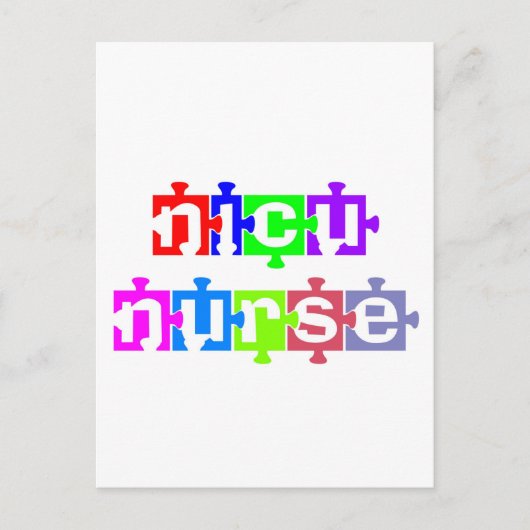 NICUナースパズル片 ポストカード (正面)