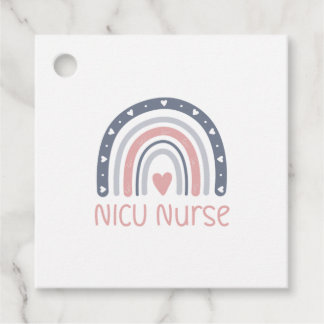 NICUナースボホレインボーNICUナースギフトNICU N フェイバータグ