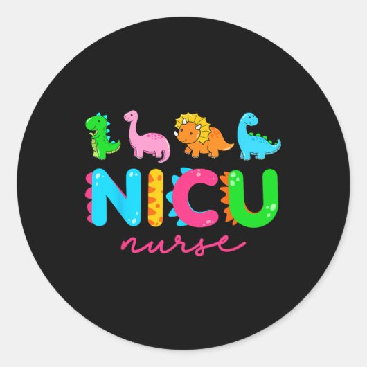 NICUナース動物ナース鑑賞nicuナースディ ラウンドシール (正面)