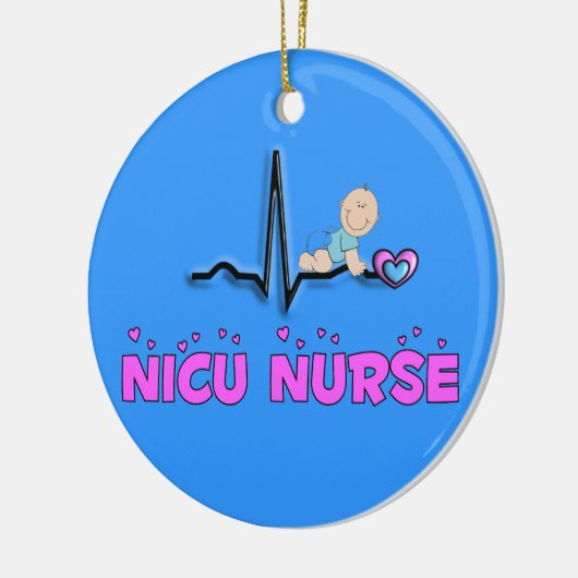 NICUナース愛らしいクリスマスオーナメント セラミックオーナメント (左)
