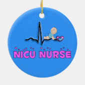 NICUナース愛らしいクリスマスオーナメント セラミックオーナメント (裏面)