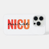 NICUナース モダン・タイポグラフィーデザイン iPhoneケース (裏面横)