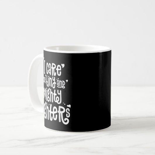 NICUナースICU新生児小さな強力な戦闘機の人間 コーヒーマグカップ (正面左)