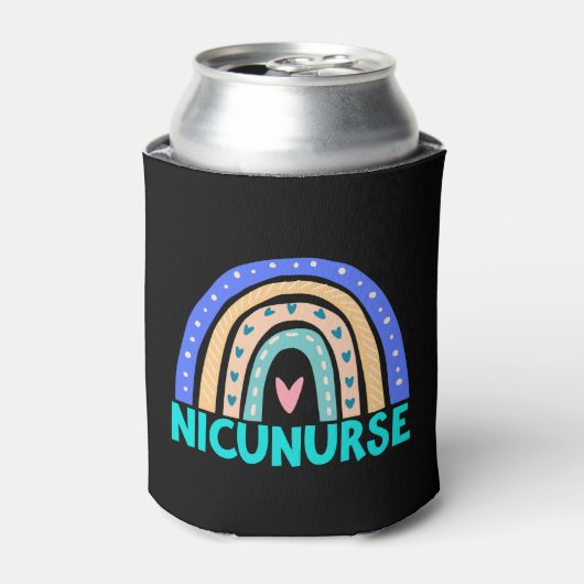 nicuナースTシャツ、かわいいnicuナースs 缶クーラー (缶正面)