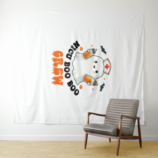 Nicuブークルーハロウィーン，ニクブクルーヌおもしろいヌ タペストリー (インサイチュ(横))