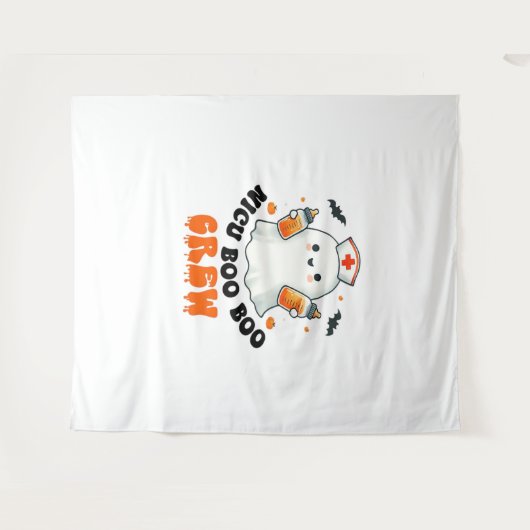 Nicuブークルーハロウィーン，ニクブクルーヌおもしろいヌ タペストリー (正面(横))