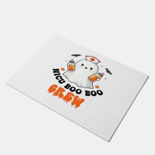Nicuブークルーハロウィーン，ニクブクルーヌおもしろいヌ ドアマット (アングル)