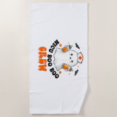 Nicuブークルーハロウィーン,ニクブクルーヌおもしろいヌ ビーチタオル (正面)