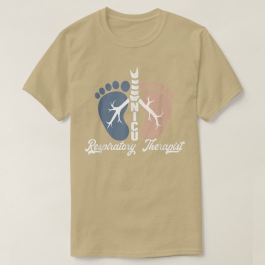Nicu呼吸セラピストRrt資格Lung Squ Tシャツ (デザイン正面)