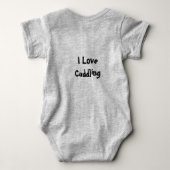 NICU大パーソナライズされた学院Tシャツ ベビーボディスーツ (裏面)