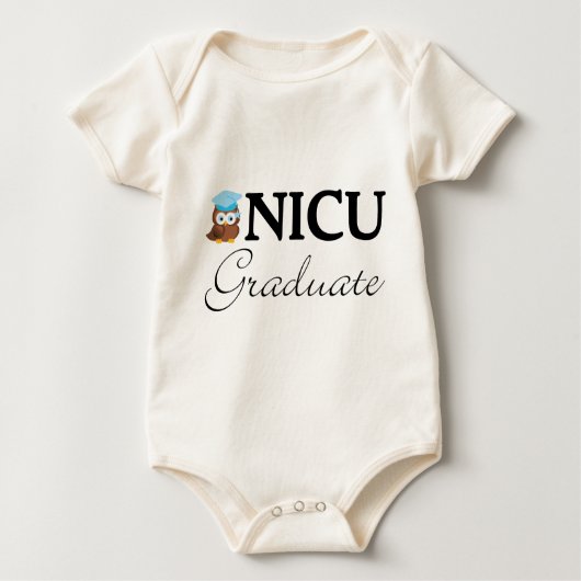 NICU大学院男の赤ちゃんTシャツ ベビーボディスーツ (正面)