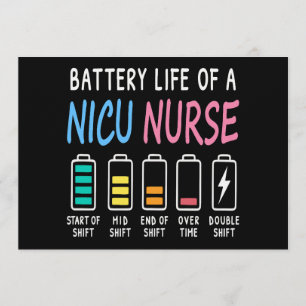 NICU看護師のバッテリー寿命ユーモアレベル 招待状