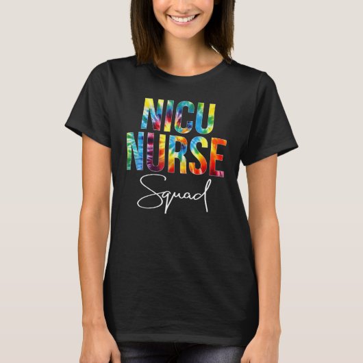 Nicu看護師の日 感謝のタイダイ 女性用 tシャツ (正面)