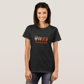 NICU看護師へのピーチラブ スケルトンハンド ハロウィン Tシャツ (正面フル)