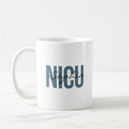NICU看護師専用カスタムネーム・ボールドタイポグラフィ コーヒーマグカップ