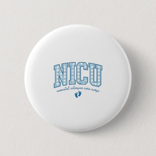 NICU看護師 赤ちゃんの足 プリントTシャツ デザイン_ 缶バッジ (正面)
