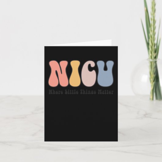 Nicu – 新生児集中気にユニット – 場所 カード (正面)