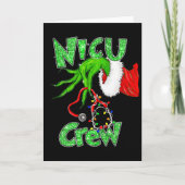 Nicu Crew Nurse Merry Christmas Stethoscope Xmas P カード (正面)