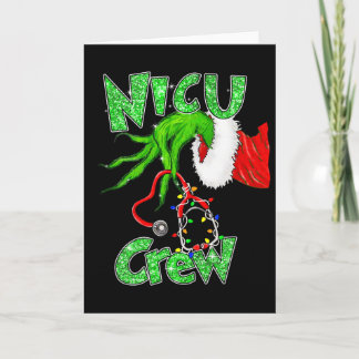 Nicu Crew Nurse Merry Christmas Stethoscope Xmas P カード