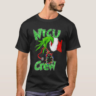 Nicu Crew Nurse Merry Christmas Stethoscope Xmas P Tシャツ