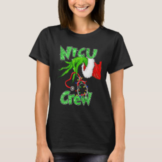 Nicu Crew Nurse Merry Christmas Stethoscope Xmas P Tシャツ